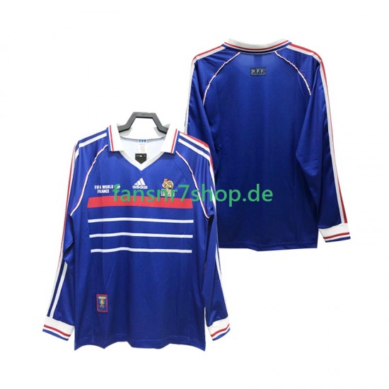 Frankreich fußball trikot 1998 Herren Heim Retro Langarm