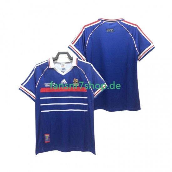 Frankreich fußball trikot 1998 Herren Heim Retro Kurzarm