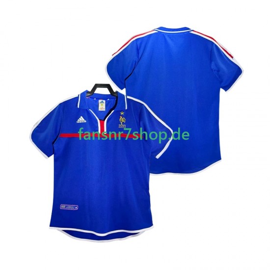 Frankreich fußball trikot 2000 Herren Heim Retro Kurzarm