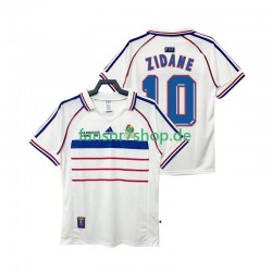 Frankreich fußball trikot ZIDANE 10 1998 Herren Auswärts Retro Kurzarm Frankreich fußball trikot ZIDANE 10 1998 Herren Auswärts Retro Kurzarm