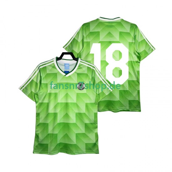 Deutschland fußball trikot 18 Herren Auswärts Retro 1990 Kurzarm