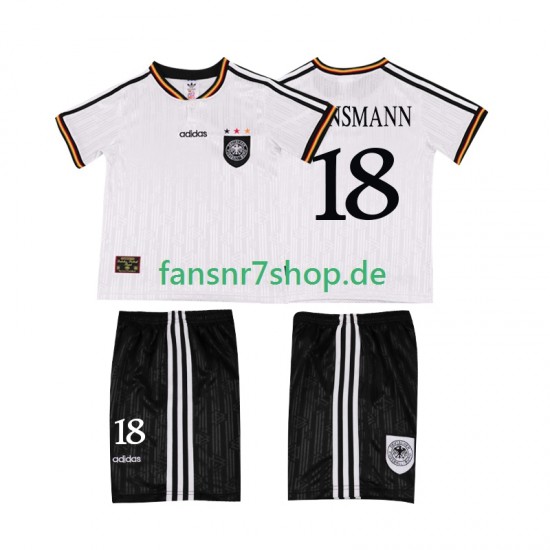 Deutschland fußball trikot KLINSMANN 18 1996 Kinder Heim Retro Kurzarm