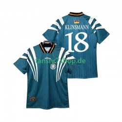 Deutschland fußball trikot KLINSMANN 18 1996 Herren Auswärts Retro Kurzarm
