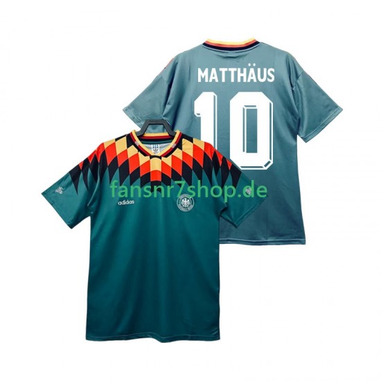 Deutschland fußball trikot MATTHAUS 10 Herren Auswärts Retro 1994 Kurzarm