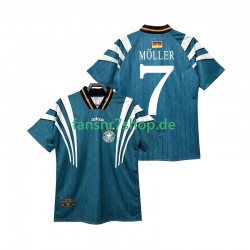 Deutschland fußball trikot MOLLER 7 1996 Herren Auswärts Retro Kurzarm