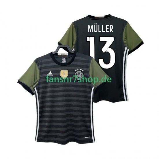 Deutschland fußball trikot MULLER 13 2016 Herren Auswärts Retro Kurzarm