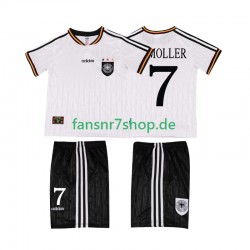 Deutschland fußball trikot Moller 7 1996 Kinder Heim Retro Kurzarm
