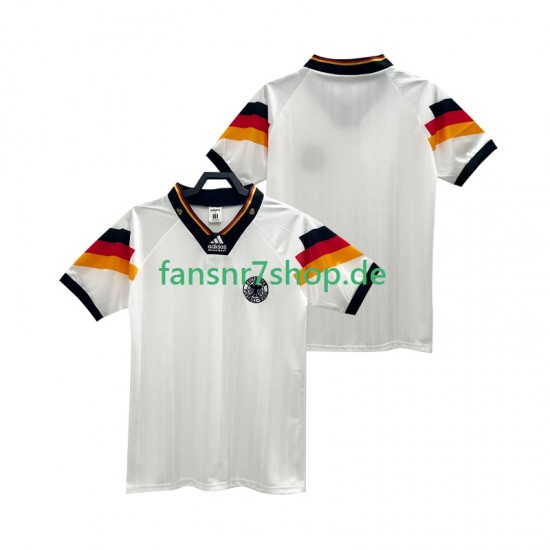 Deutschland fußball trikot 1992 Herren Heim Retro Kurzarm