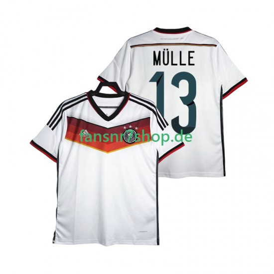 Deutschland fußball trikot MULLER 13 2014 Herren Heim Retro Kurzarm