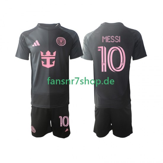 Inter Miami fußball trikot Lionel Messi 10 Kinder Auswärts 2025 Kurzarm