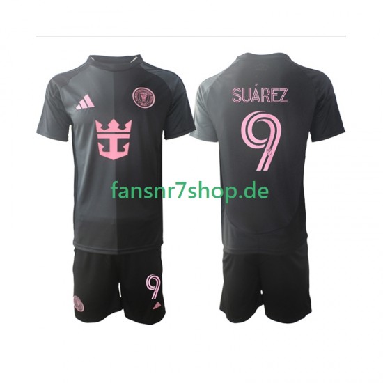 Inter Miami fußball trikot Luis Suarez 9 Kinder Auswärts 2025 Kurzarm