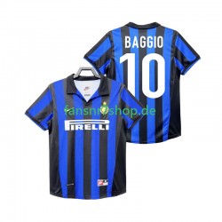 Inter Mailand fußball trikot BAGGIO 10 1998 Herren Heim Retro 1999 Kurzarm