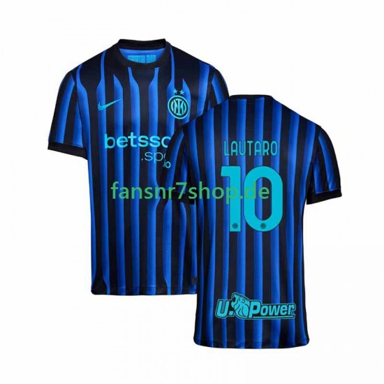 Inter Mailand fußball trikot Lautaro Martinez 10 Herren Heim 2025-2026 Kurzarm
