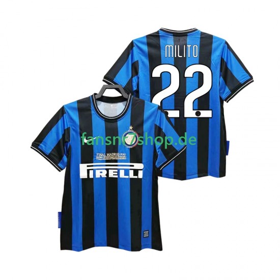 Inter Mailand fußball trikot MILITO 22 2009 Herren Heim Retro 2010 Kurzarm