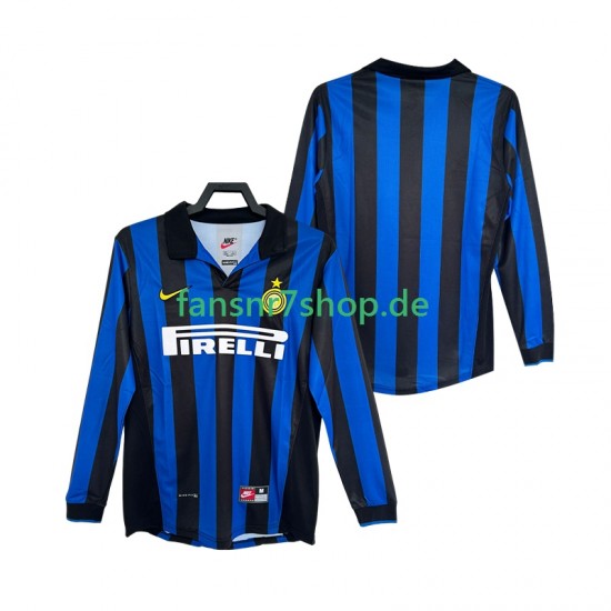 Inter Mailand fußball trikot 1998 Herren Heim Retro 1999 Langarm