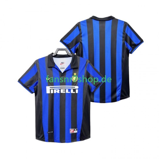 Inter Mailand fußball trikot 1998 Herren Heim Retro 1999 Kurzarm