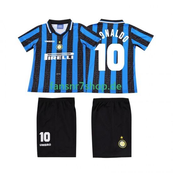 Inter Mailand fußball trikot Ronaldo 10 1997 1998 Kinder Heim Retro Kurzarm