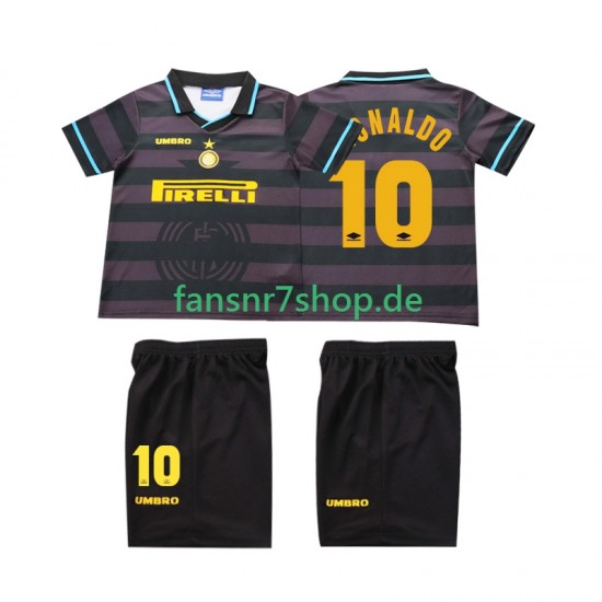 Inter Mailand fußball trikot Ronaldo 10 1997 1998 Kinder Ausweich Retro Kurzarm
