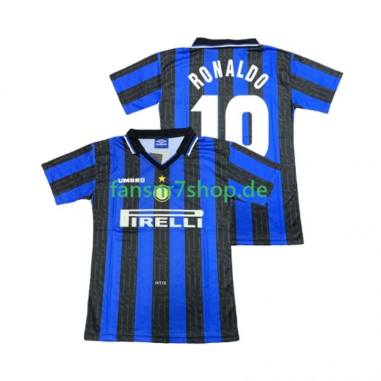 Inter Mailand fußball trikot Ronaldo 10 1997 1998 Herren Heim Retro Kurzarm