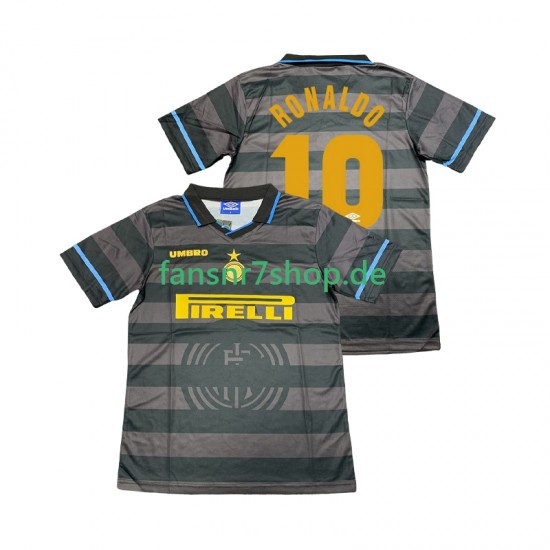 Inter Mailand fußball trikot Ronaldo 10 1997 1998 Herren Ausweich Retro Kurzarm