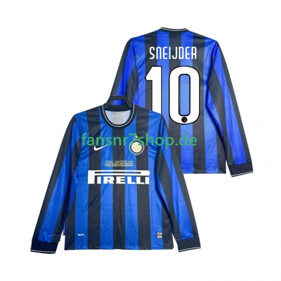 Inter Mailand fußball trikot SNEIJDER 10 2009 Herren Heim Retro 2010 Langarm