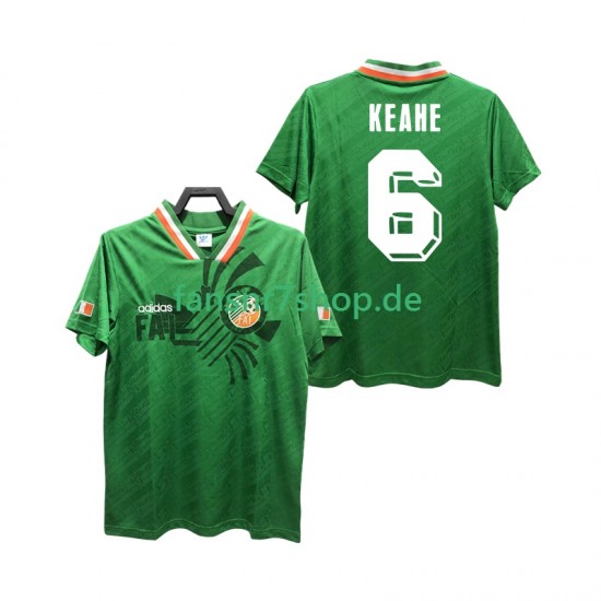 Irland fußball trikot KEAHE 6 Herren Heim Retro 1994 Kurzarm