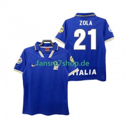 Italien fußball trikot ZOLA 21 1996 Herren Heim Retro Kurzarm