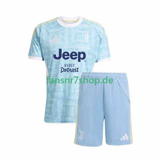 Juventus Turin fußball trikot Kinder Auswärts 2025-2026 Kurzarm