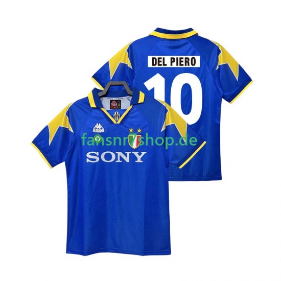 Juventus Turin fußball trikot DEL PIERO 10 1995 1996 Herren Auswärts Retro Kurzarm
