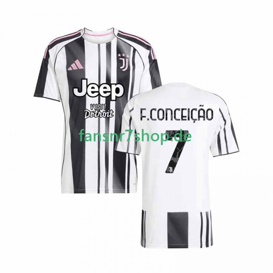 Juventus Turin fußball trikot Francisco Conceicao 7 Herren Heim 2025-2026 Kurzarm