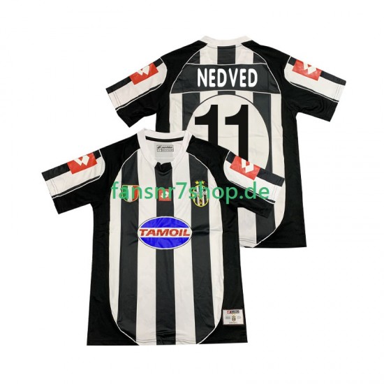 Juventus Turin fußball trikot NEDVED 11 2002 2003 Herren Heim Retro Kurzarm