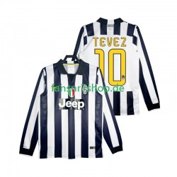 Juventus Turin fußball trikot TEVEZ 10 2014 2015 Herren Heim Retro Langarm