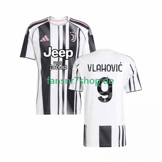 Juventus Turin fußball trikot Vlahovic 9 Herren Heim 2025-2026 Kurzarm