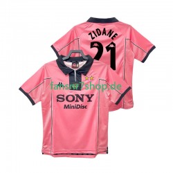 Juventus Turin fußball trikot ZIDANE 21 1997 1998 Herren Auswärts Retro Kurzarm