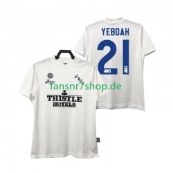 Leeds United fußball trikot YEBOAH 21 1995 1996 Herren Heim Retro Kurzarm