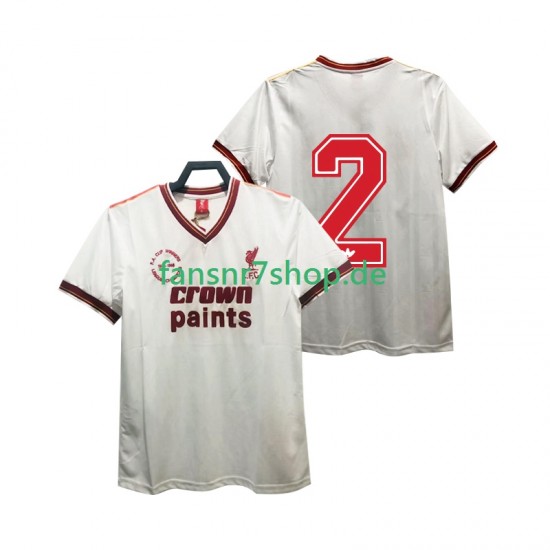 Liverpool fußball trikot 2 1985 1986 Herren Auswärts Retro Kurzarm