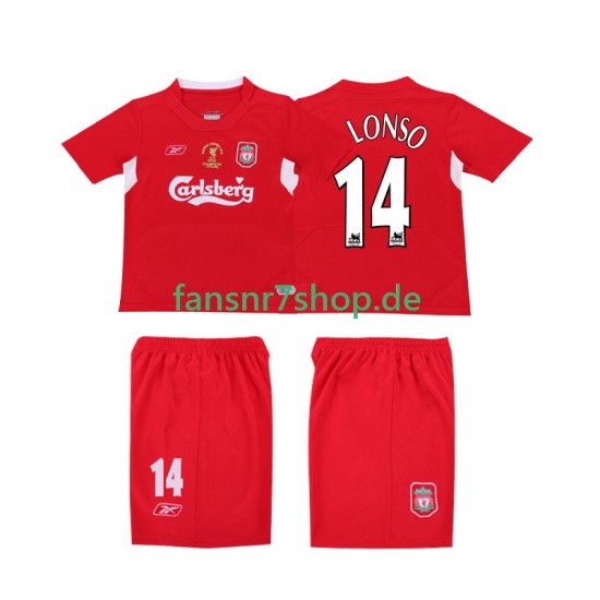 Liverpool fußball trikot ALONSO 14 LWP 2005 Herren Heim Retro 2004 Kurzarm