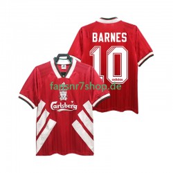 Liverpool fußball trikot BARNES 10 1993 1995 Herren Heim Retro Kurzarm