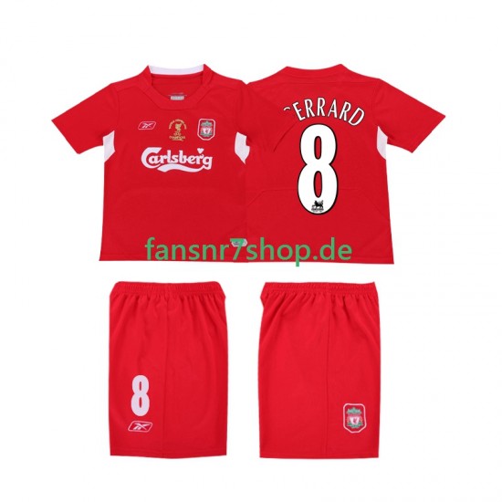 Liverpool fußball trikot GERRARD 8 LWP 2005 Herren Heim Retro 2004 Kurzarm