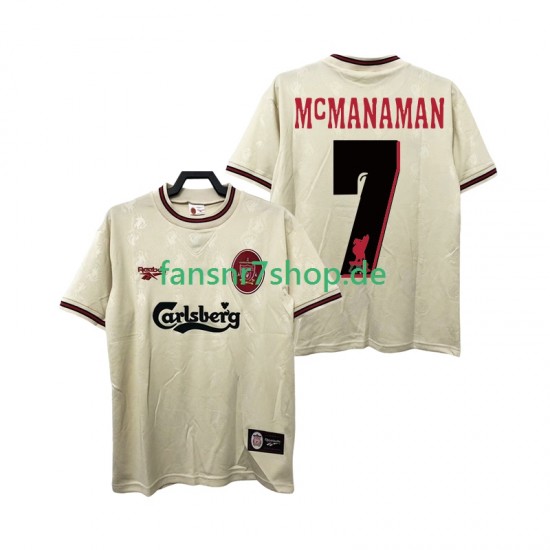 Liverpool fußball trikot MCMANAMAN 7 1996 1997 Herren Auswärts Retro Kurzarm