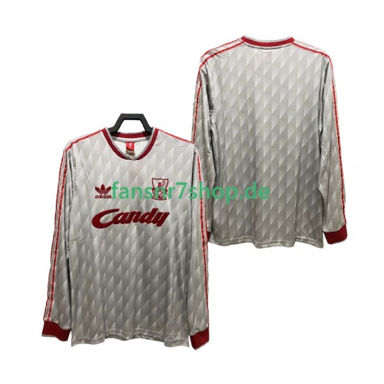 Liverpool fußball trikot 1989 1991 Herren Auswärts Retro Langarm