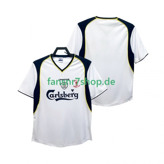 Liverpool fußball trikot 2001 2002 Herren Auswärts Retro Kurzarm