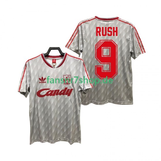 Liverpool fußball trikot Rush 9 1989 1991 Herren Auswärts Retro Kurzarm