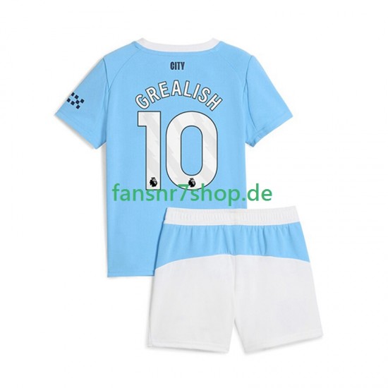 Manchester City fußball trikot Jack Grealish 10 Kinder Heim 2025-2026 Kurzarm