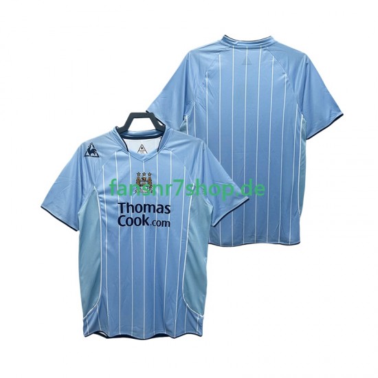 Manchester City fußball trikot 2007 Herren Heim Retro 2008 Kurzarm