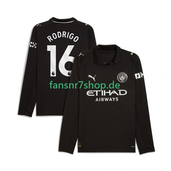 Manchester City fußball trikot Rodrigo Hernandez 16 Herren Auswärts 2025-2026 Langarm