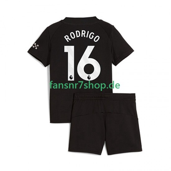 Manchester City fußball trikot Rodrigo Hernandez 16 Kinder Auswärts 2025-2026 Kurzarm