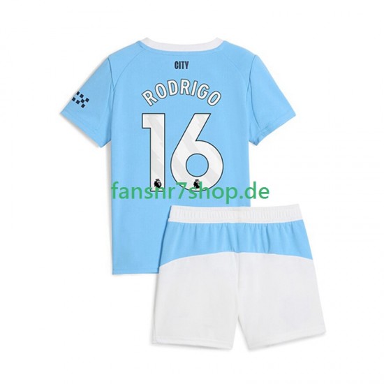 Manchester City fußball trikot Rodrigo Hernandez 16 Kinder Heim 2025-2026 Kurzarm
