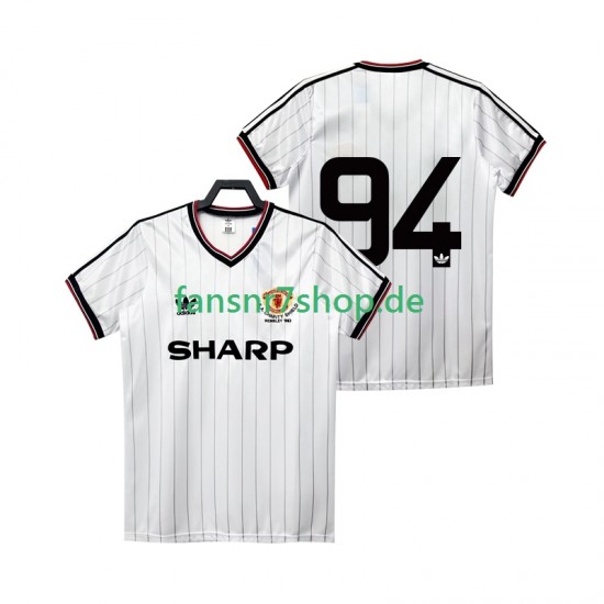 Manchester United fußball trikot 94 1983 1984 Herren Auswärts Retro Kurzarm