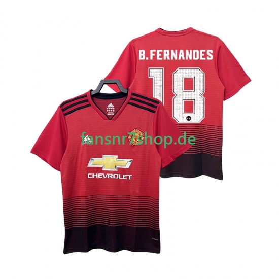 Manchester United fußball trikot B.FERNANDES 18 2018 2019 Herren Heim Retro Kurzarm